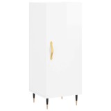 Cumpara ieftin Servanta, alb extralucios, 34,5x34x90 cm, lemn compozit
