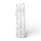 Manșon realist PRETTY LOVE Triff, pentru &icirc;ngroșarea penisului, texturizat, din TPR moale, transparent