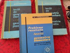 LECTII DE GEOMETRIE ELEMENTARA - 3 vol -JACQUES HADAMARD/PROBLEME REZOLVATE r1 foto