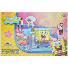 Puzzle 240 piese Spongebob - Spongebob si prietenii lui foto