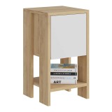 Cumpara ieftin Noptiera Ema melamina alb natural 30x30x55 cm