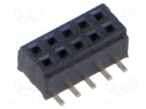 Conector PCB-PCB mamă 10 pini 1mm CLM aurit SMT 3,1A SAMTEC
