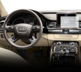 Folie Protectie Navigatie Audi A8 (D4) 2013-2017, Duragon, protectie Display Navigatie, silicon Transparent, Anti-zgarieturi, kit instalare
