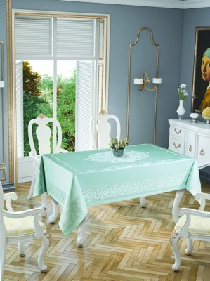Față de masă Valentini Bianco, Model Gold Etamin, 150&amp;amp;#215;220 cm, culoare Vernil foto