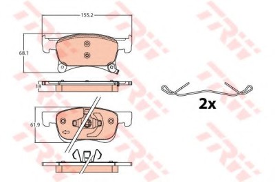 Set placute frana,frana disc OPEL CORSA E (2014 - 2016) TRW GDB2091 foto