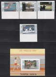 Coasta de Fildes 1984 - Jocurile Olimpice &ndash; Los Angeles, Serie NDT PA + Colita DE LUX NDT PA + 4 Colite DE LUX NDT PA, F. RARE, 4 POZE, MNH
