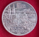 (A213) MONEDA DIN ARGINT AUSTRIA - 10 EURO 2008 - ABATIA KLOSTERNEUBURG