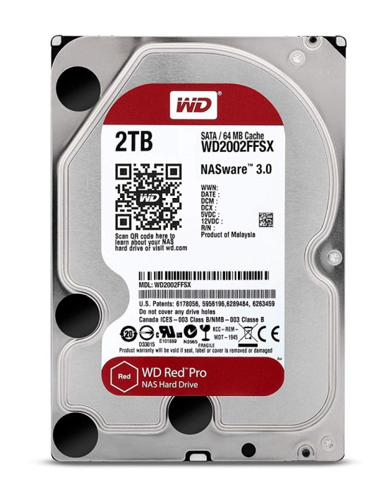 HDD WD 2 TB, Red Pro, 7.200 rpm, buffer 64 MB, pt. NAS, &quot;WD2002FFSX&quot;