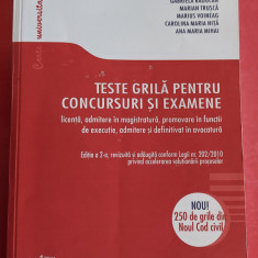 TESTE GRILA PENTRU CONCURSURI SI EXAMENE LICENTA ADMITERE IN MAGISTRATURA