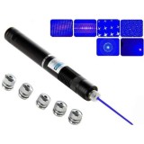 Cumpara ieftin Laser Albastru 50000mW, 2 Acumulatori, 5 Capete 3D, Indicator Astronomic, Taiere Obiecte, Clasa IIIA, 450nm, Cadou, Puternic