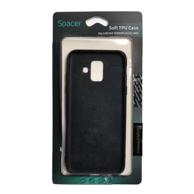 Husa Samsung A6 DUOS 2018 Spacer, negru, grosime 1 mm, material flexibil TPU, ColorFull Matt Ultra negru &amp;quot;SPT-MUT-SA.A6D2018&amp;quot; foto