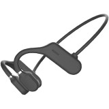 Casti cu conductie osoasa, conexiune Bluetooth, cu membrana ecologica, din plastic rezistent, rezistente la apa, negru