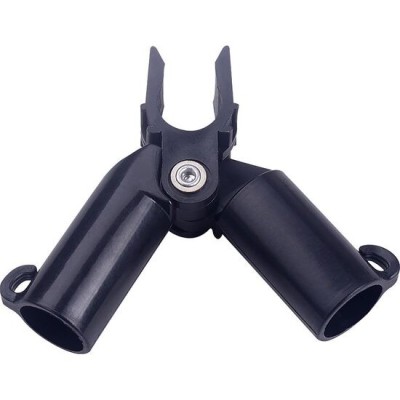 Conector plastic, superior, de tip X, reglabil, pentru araci de 11 mm, set 4 buc, negru GartenVIP DiyLine foto