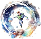 Cumpara ieftin Sticker decorativ Astronaut, Albastru, 63 cm, 8078ST-1, Oem