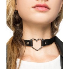 Choker Heart din Piele Ecologica