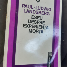 ESEU DESPRE EXPERIENTA MORTII PAUL LUDWIG LANDSBERG