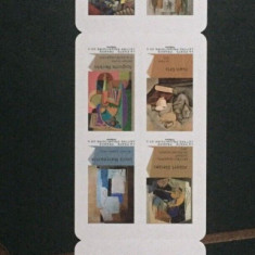 Franta 2012 -Pictura abstracta CUBISME Carnet cu 12 timbre selfadesive
