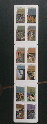 Franta 2012 -Pictura abstracta CUBISME Carnet cu 12 timbre selfadesive foto