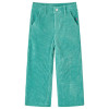 Pantaloni de copii din velur, verde mentă, 104, vidaXL