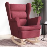 VidaXL Scaun balansoar, roșu vin, 74x90x102 cm, material textil