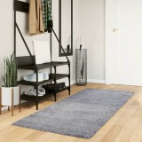 vidaXL Covor pufos &quot;PAMPLONA&quot; cu fire &icirc;nalte albastru modern 80x200 cm