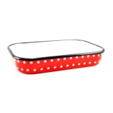 Tava emailata rosu- alb 37x24,5 cm Handy KitchenServ