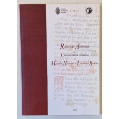 RAPORT DE ACTIVITATE AL LABORATORULUI DE RESTAURARE AL MUZEULUI NATIONAL AL LITERATURII ROMANE , 2015