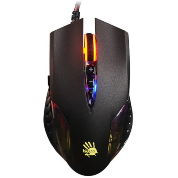 MOUSE A4tech, gaming, cu fir, USB, optic, 3200 dpi, butoane/scroll 8/1, iluminare, butoane programabile, negru, &amp;quot;Q50&amp;quot; (timbru verde 0.18 lei