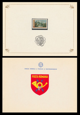 1975 Romania, 500 ani Batalia de la Podul Inalt, carnet FDC de protocol LP 873 foto