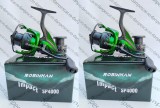 SET 2 Mulinete Feeder Robinhan IMPACT SP4000 tambur long cast 10 rulmenti, Baitrunner, Diamant Alb