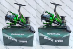 SET 2 Mulinete Feeder Robinhan IMPACT SP4000 tambur long cast 10 rulmenti