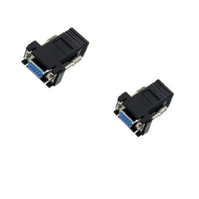 Set adaptor VGA mama la VGA mama prin cablu RJ45 2buc maxim 20m foto