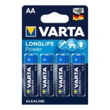 Varta-Longlife Power Baterii Alcaline Aa LR6, Set 4 Bucăți