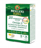 Mollers Total, 14 capsule + 14 comprimate, Moller&#039;s