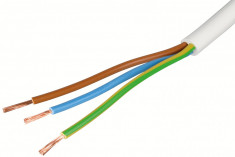 Cablu electric MYYM H05VV-F 3X2.5 alb foto