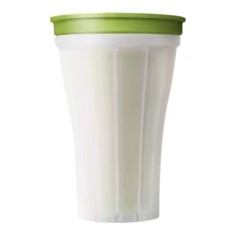 Pahar pentru bauturi cu gheata Duufun, 14.5 x 9.8 cm, 150 ml, plastic, silicon, alb, verde