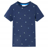 Tricou pentru copii, albastru &icirc;nchis, 104, vidaXL