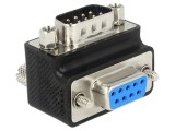 Adaptor DELOCK D-Sub 9 pini soclu și mufă neagră 65593