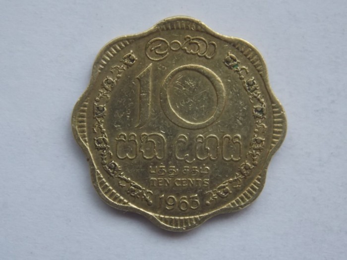 10 CENTS 1963 CEYLON