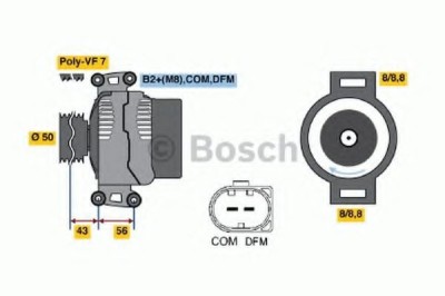 Generator / Alternator MERCEDES S-CLASS (W220) (1998 - 2005) BOSCH 0 986 047 710 foto