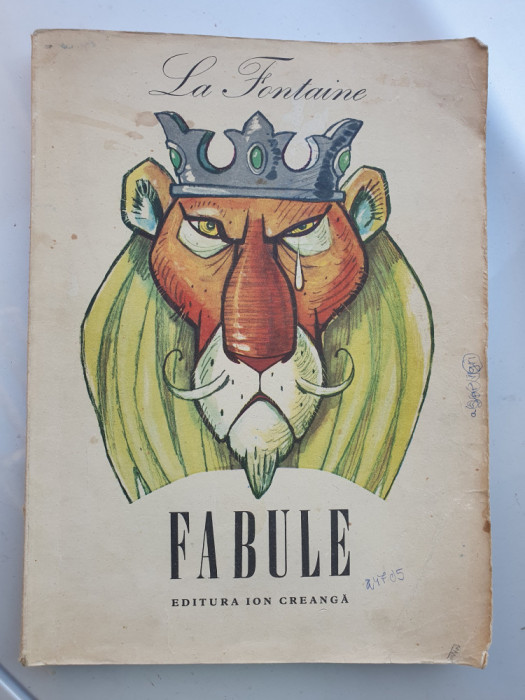 La Fontaine - Fabule (1980, ilustratii de Eugen Taru, format mare), 124 pag