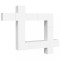 Set comoda TV, 9 piese, alb, lemn prelucrat