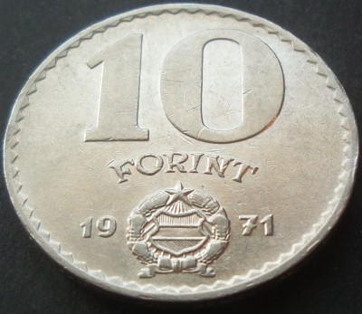 Moneda 10 FORINTI / FORINT - UNGARIA, anul 1971 *cod 1575 A foto
