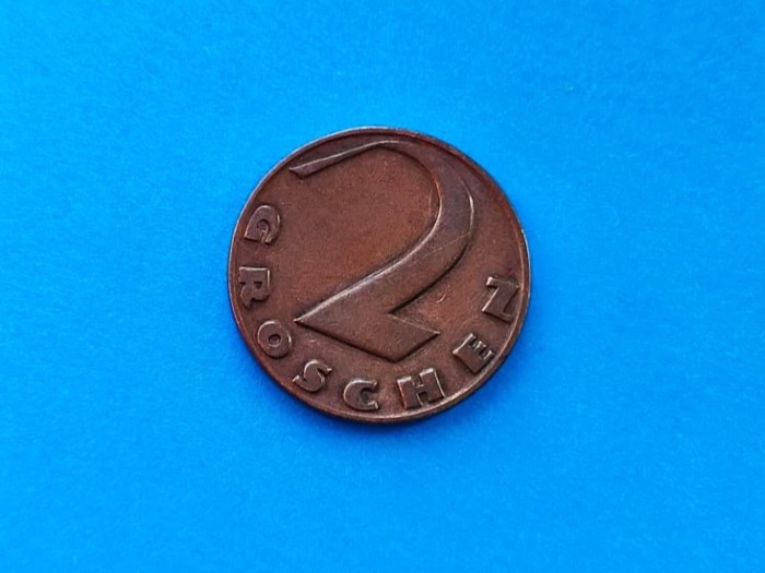 2 Groschen 1926 Austria-stare buna-Patina