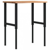 Cumpara ieftin Banc lucru maro 80x60x(71,5-98) cm lemn masiv stejar