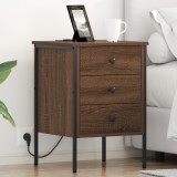 VidaXL Dulap de noapte Stejar brun 42 x 41 x 61 cm Lemn compozit