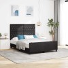 VidaXL Cadru de pat cu headboard Negru 140 x 200 cm Catifea 3344881