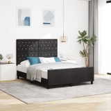 VidaXL Cadru de pat cu headboard Negru 140 x 200 cm Catifea 3344881