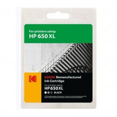 Cartus original kodak hp650 xl black, compatibil hp, 20 ml, premium kodak foto