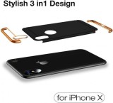 Husa iPhone X MyStyle 3in1 Protectie Ultrasubtire Antishock Negru